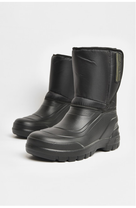 Дутики мужские пена на  меху черного цвета 206872L