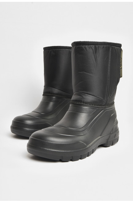 Дутики мужские пена со съемным носком черного цвета 206897L