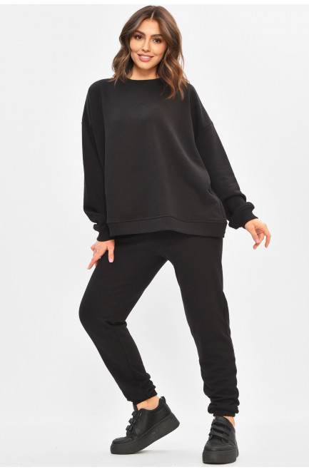 Спортивный костюм женский черного цвета 206910L