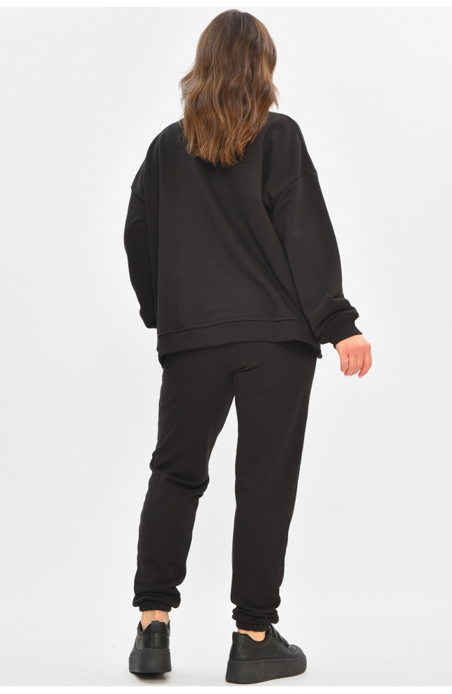 Спортивный костюм женский черного цвета 206910L