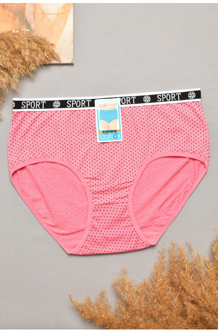 Трусы женские полубатальные розового цвета 207123L