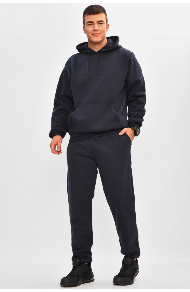 Спортивный костюм мужской на флисе тёмно-синего цвета 207163L