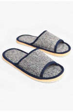 Тапочки домашние женские темно-синего цвета 207419L