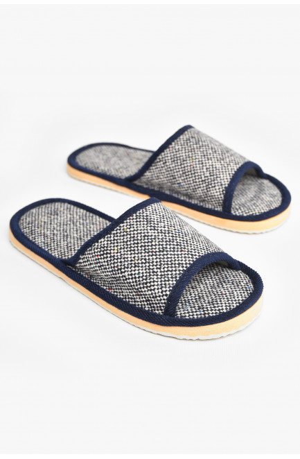 Тапочки домашние женские темно-синего цвета 207419L