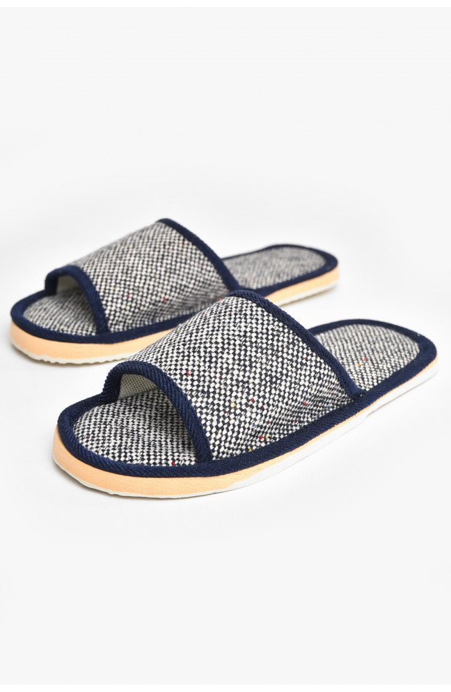 Тапочки домашние женские темно-синего цвета 207419L