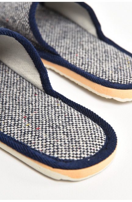 Тапочки домашние женские темно-синего цвета 207419L