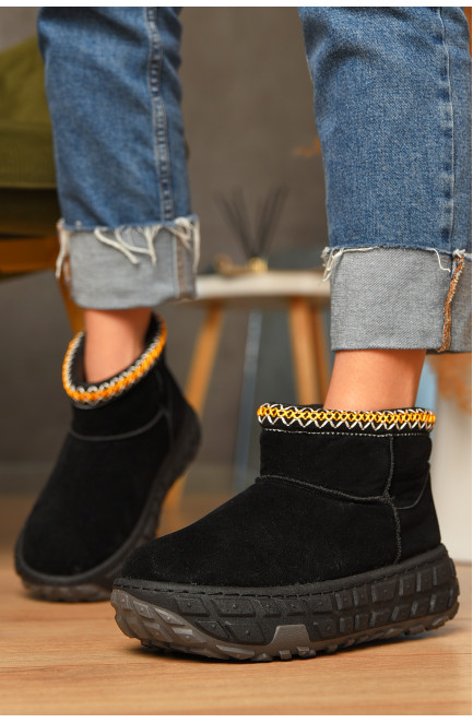 Угги женские на меху черного цвета 207489L