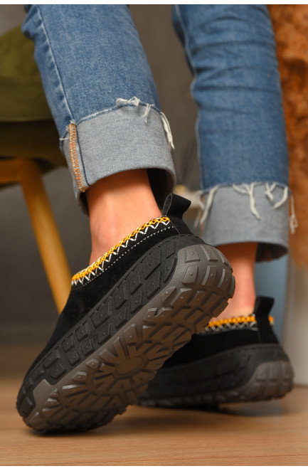 Угги женские на меху черного цвета 207491L