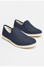 Мокасины мужские темно-синего цвета текстиль 207506L Мокасины мужские темно-синего цвета текстиль 207506L