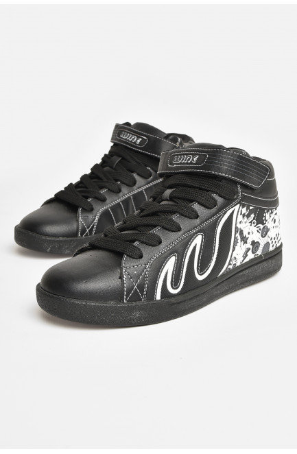 Кроссовки мужские черного цвета на шнуровке 207540L Кроссовки мужские черного цвета на шнуровке 207540L