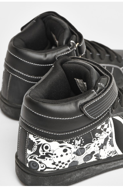 Кроссовки мужские черного цвета на шнуровке 207540L Кроссовки мужские черного цвета на шнуровке 207540L