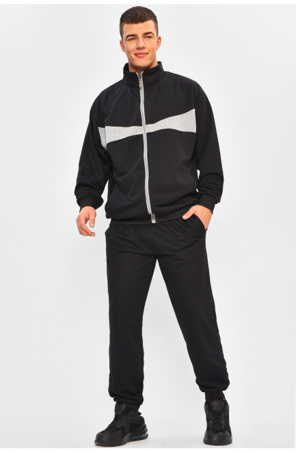 Спортивный костюм мужской черного цвета 207650L