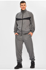 Спортивный костюм мужской серого цвета 207651L