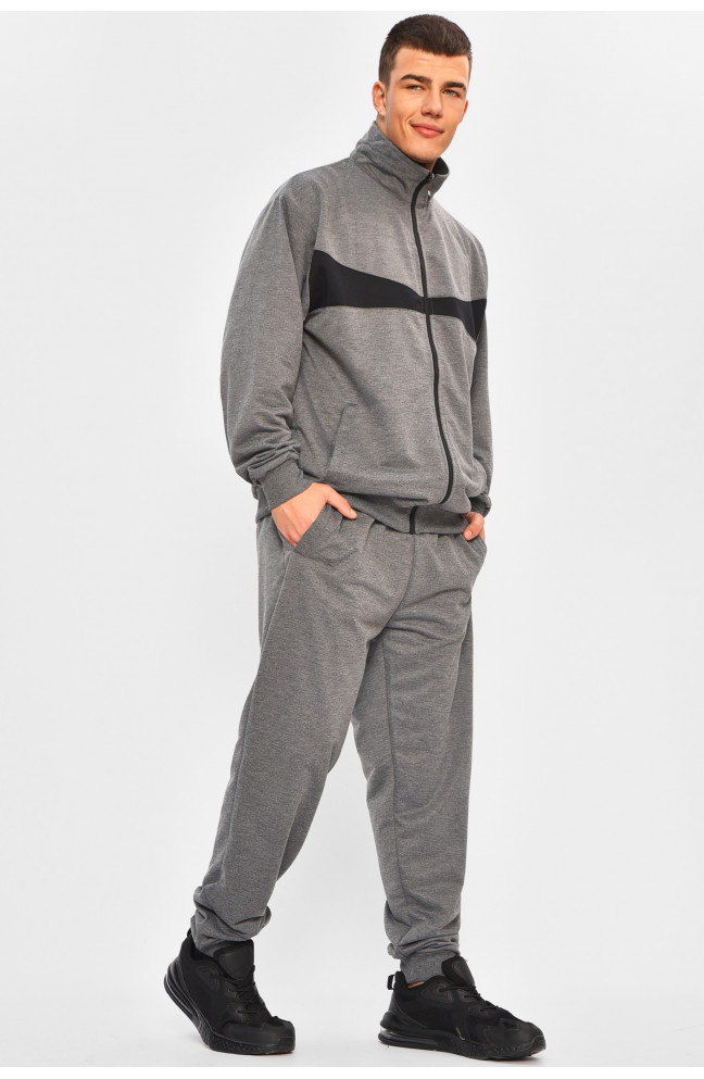 Спортивный костюм мужской серого цвета 207651L