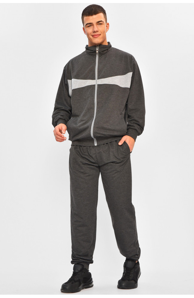 Спортивный костюм мужской тёмно-серого цвета 207653L