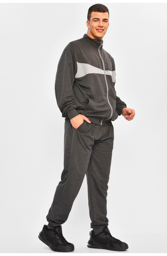 Спортивный костюм мужской тёмно-серого цвета 207653L