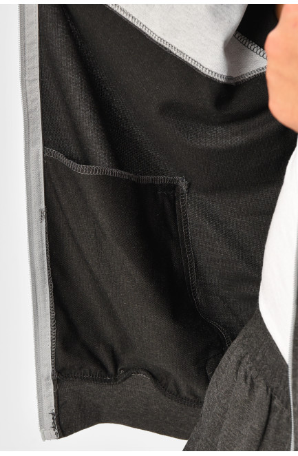 Спортивный костюм мужской тёмно-серого цвета 207653L