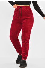 Штаны женские на искусственном меху красного цвета 207764L Штаны женские на искусственном меху красного цвета 207764L