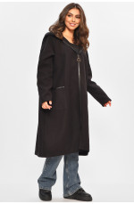 Кардиган женский полубатальный черного цвета 207769L