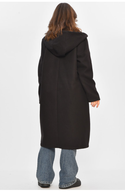 Кардиган женский полубатальный черного цвета 207769L