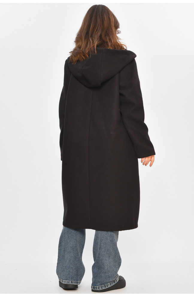 Кардиган женский полубатальный черного цвета 207769L