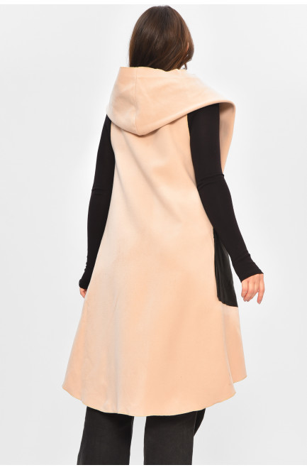 Кардиган женский полубатальный бежевого цвета 207784L Кардиган женский полубатальный бежевого цвета 207784L