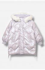 Куртка детская для девочки демисезонная сиреневого цвета 207881L