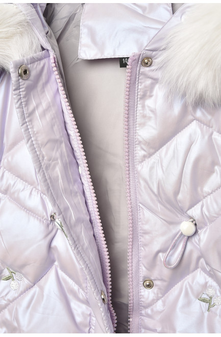 Куртка детская для девочки демисезонная сиреневого цвета 207881L