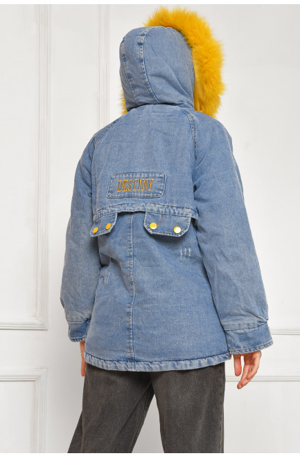 Куртка подростковая для девочки демисезонная синего цвета 207885L