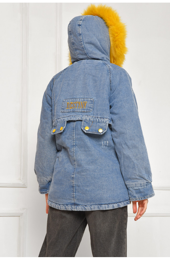 Куртка подростковая для девочки демисезонная синего цвета 207885L