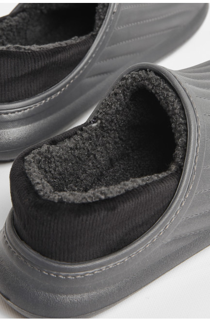 Галоши мужские на меху серого цвета 207897L