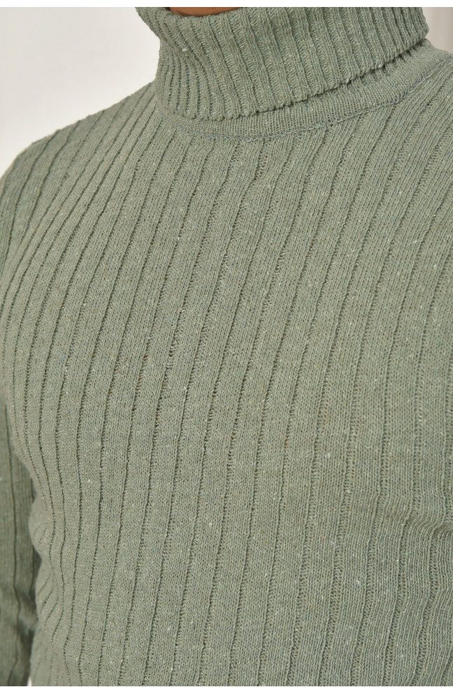 Гольф мужской однотонный акрил зеленого  цвета 207900L