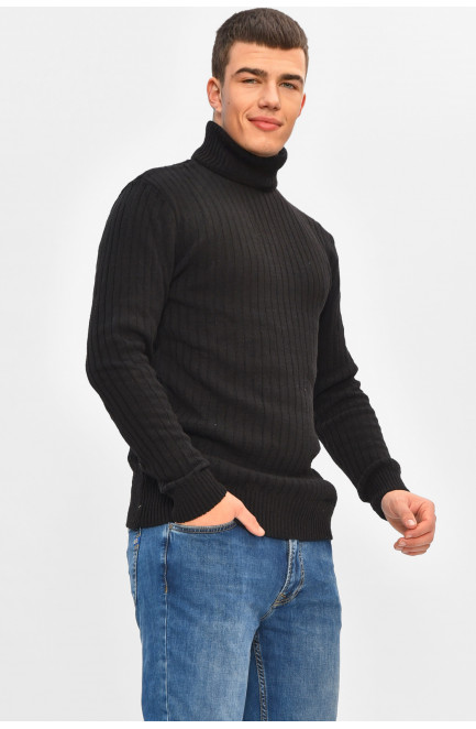 Гольф мужской однотонный акрил черного цвета 207906L