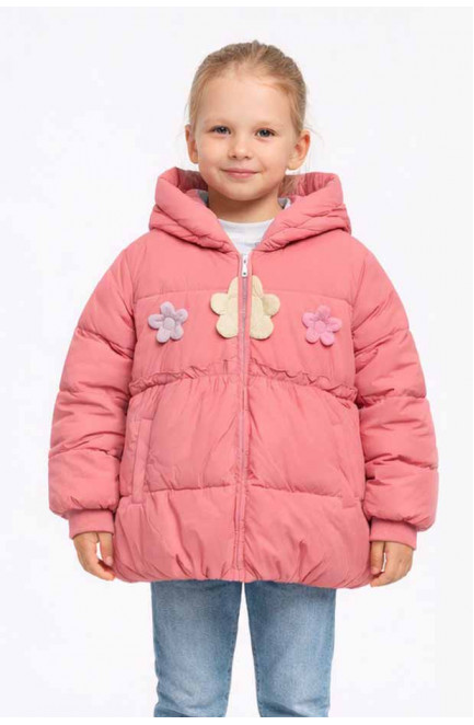 Куртка детская для девочки демисезонная розового цвета 207909L