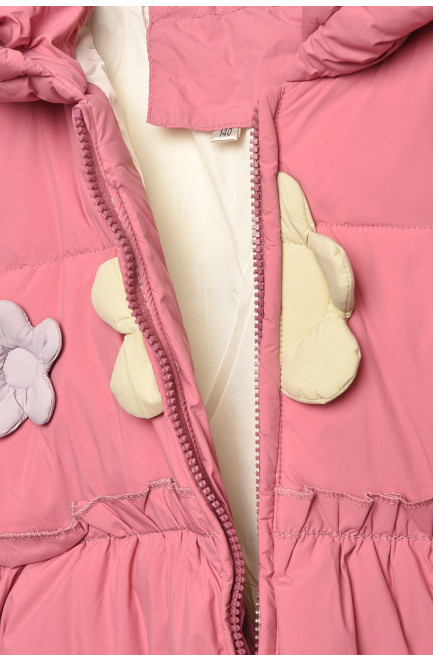 Куртка детская для девочки демисезонная розового цвета 207909L