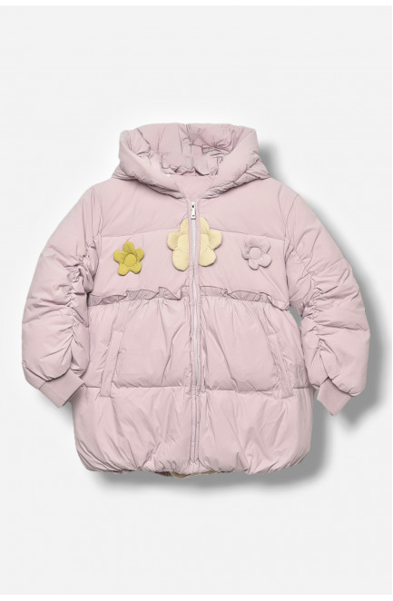 Куртка детская для девочки демисезонная сиреневого цвета 207912L