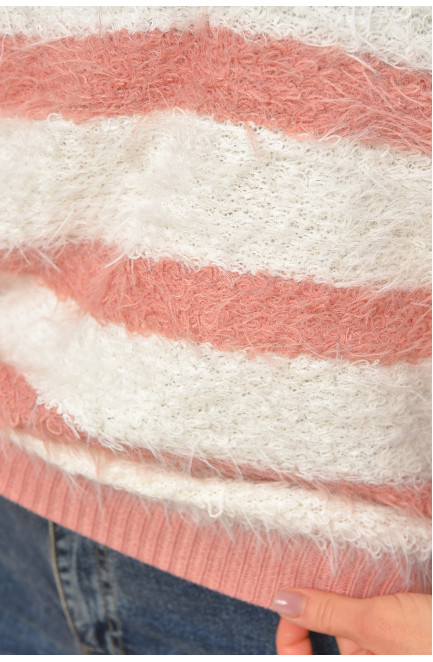 Свитер женский травка розового цвета 207941L