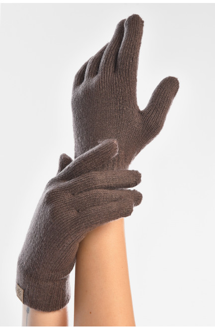 Перчатки женские трикотажные тёмно-сиреневого цвета 208006L