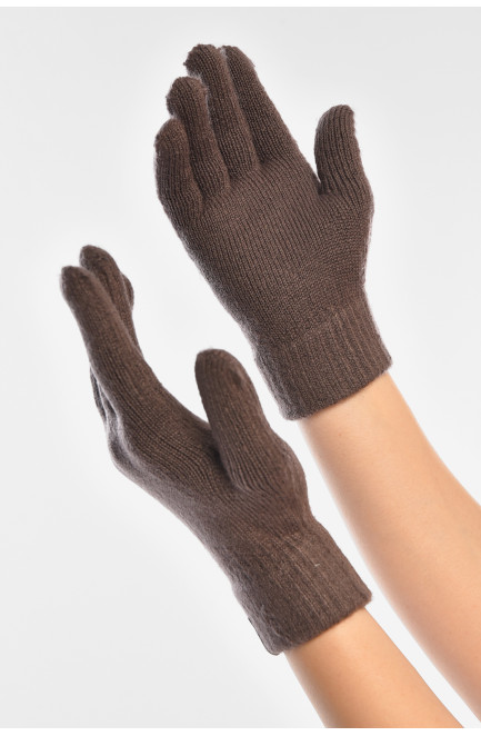 Перчатки женские трикотажные тёмно-сиреневого цвета 208006L