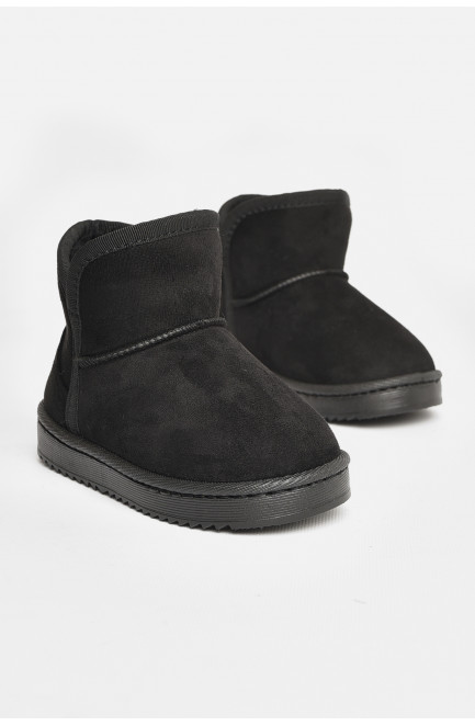 Угги детские для девочки искуственная замша черного цвета 208139L