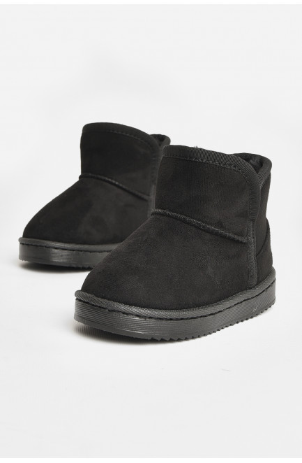 Угги детские для девочки искуственная замша черного цвета 208139L