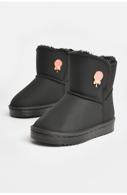 Угги детские для девочки черного цвета 208142L