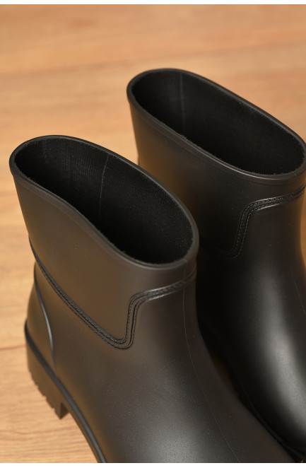 Сапоги резиновые низкие женские черного цвета 208159L