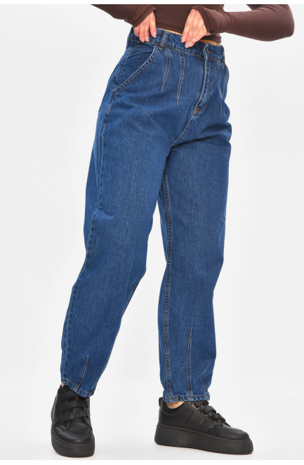 Джинсы женские однотонные синего цвета 208160L