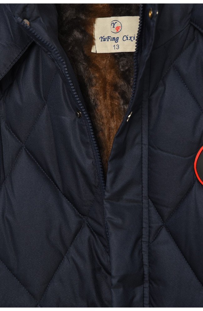 Куртка детская зимняя темно-синего цвета 208196L