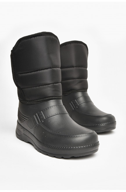 Дутики мужские пена на меху черного цвета 208249L