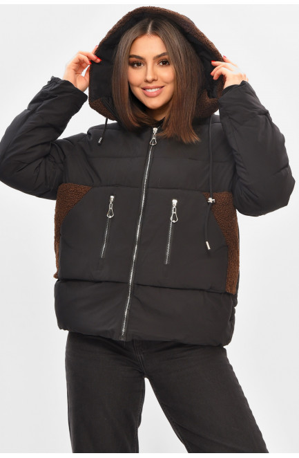 Куртка женская демисезонная черного цвета 208523L