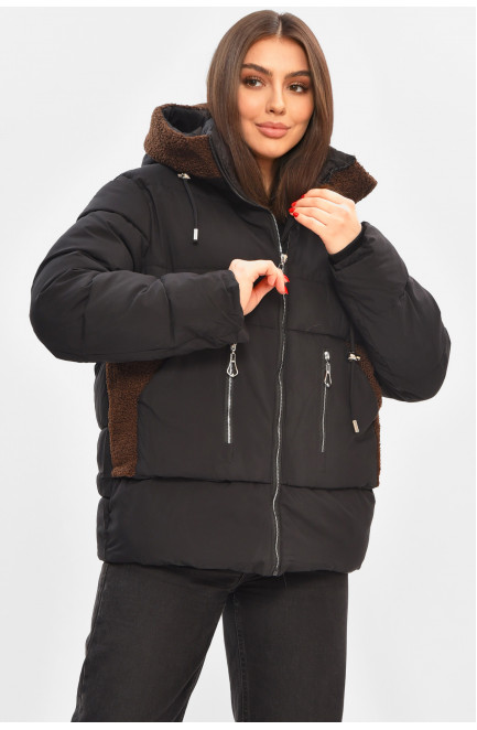 Куртка женская демисезонная черного цвета 208523L