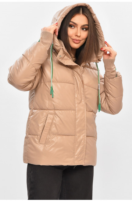 Куртка женская демисезонная бежевого цвета 208546L