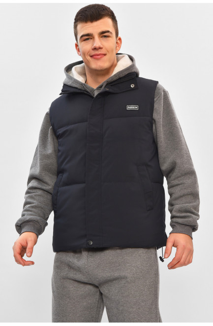 Жилетка мужская демисезонная тёмно-синего цвета 208555L